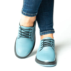 Pantofi casual dama eleganta piele naturala Colin Albastru Ciel 2025