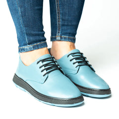 Pantofi casual dama eleganta piele naturala Colin Albastru Ciel 2025