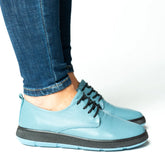 Pantofi casual dama eleganta piele naturala Colin Albastru Ciel 2025