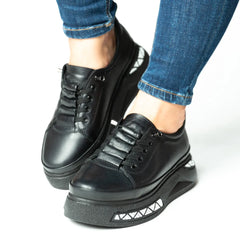 Pantofi casual dama eleganta piele naturala Athens Negru