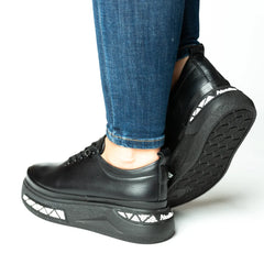 Pantofi casual dama eleganta piele naturala Warsaw Negru