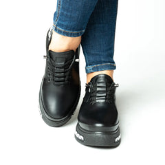 Pantofi casual dama eleganta piele naturala Warsaw Negru