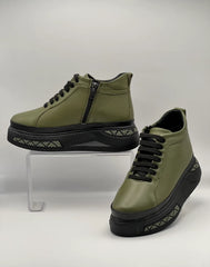 Ghete piele naturala Dare Green