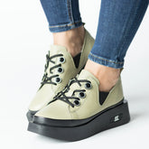 Pantofi Piele Naturala Boomerang Green AKD2045