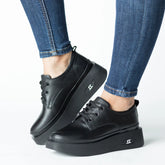 Pantofi casual dama Neagra eleganta din piele naturala Tempo