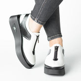 Pantofi Piele Naturala Sinergie White AKD2051