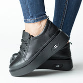 Pantofi Piele Naturala Relax Black AKD2084