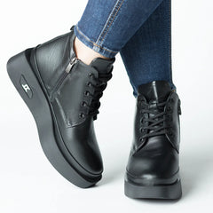 Ghete piele naturala Camora Black