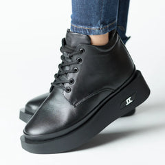 Ghete piele naturala Camora Black