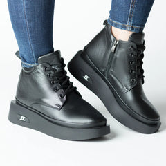 Ghete piele naturala Camora Black