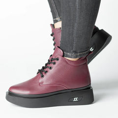 Ghete piele naturala Camora Bordo