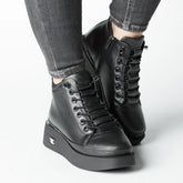 Ghete piele naturala Belora Black