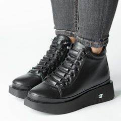 Ghete piele naturala Belora Black