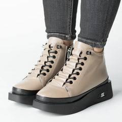 Ghete piele naturala Belora Vision