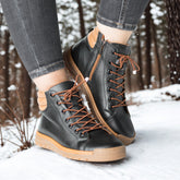 Ghete piele naturala Molivo Black