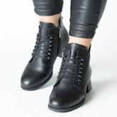 Ghete cu fermoar Negru la glezna de dama din piele naturala Cavira