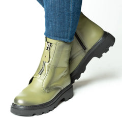 Ghete piele naturala Vilnius Green