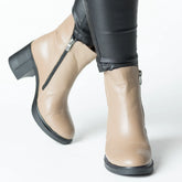 Botine piele naturala Nelvira Vision