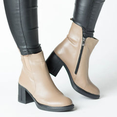 Botine piele naturala Nelvira Vision