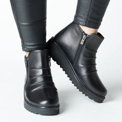 Ghete piele naturala Vellaro Black