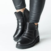 Ghete piele naturala Vellaro Black