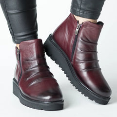 Ghete piele naturala Vellaro Bordo