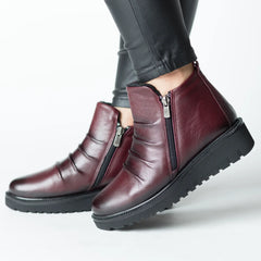 Ghete piele naturala Vellaro Bordo