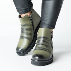 Ghete piele naturala Vellaro Green