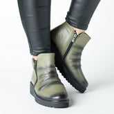 Ghete piele naturala Vellaro Green
