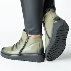 Ghete piele naturala Vellaro Green