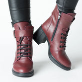 Botine piele naturala Dalmatian Bordo