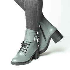 Botine piele naturala Dalmatian Gray