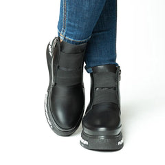 Ghete piele naturala Stockholm Black