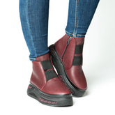 Ghete piele naturala Stockholm Bordo