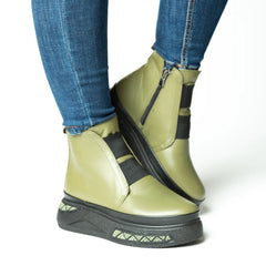 Ghete piele naturala Stockholm Green