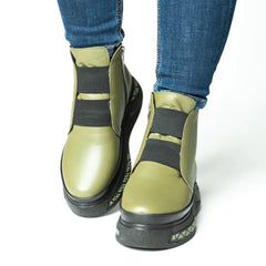 Ghete piele naturala Stockholm Green