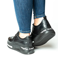 Pantofi Piele Naturala Lisbon Black AKD830