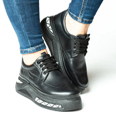 Pantofi Piele Naturala Lisbon Black AKD830