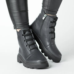 Ghete piele naturala Zelvio Black