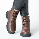 Ghete piele naturala Zelvio Brown