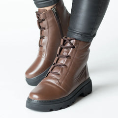 Ghete piele naturala Zelvio Brown