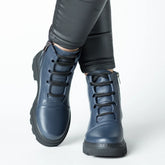 Ghete piele naturala Zelvio NavyBlue