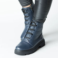 Ghete piele naturala Zelvio NavyBlue