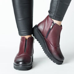 Ghete piele naturala Fornio Bordo