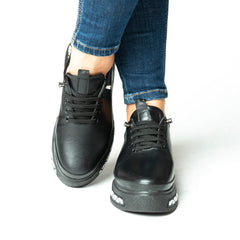 Pantofi casual dama eleganta piele naturala Dublin Negru