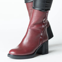 Cizme piele naturala Torino Bordo