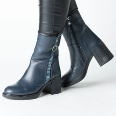 Cizme piele naturala Torino NavyBlue