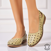 Balerini piele naturala Soleva Green