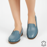 Balerini piele naturala Solivana JeansBlue