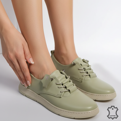 Pantofi piele naturala Solaris Green